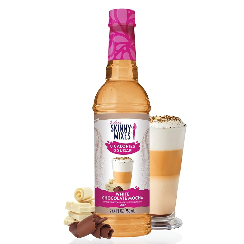 Jordan's Skinny Syrups Sugar Free Coffee Syrup, White Chocolate Mocha Flavor Mix, Zero Calorie Fl... | Amazon (US)
