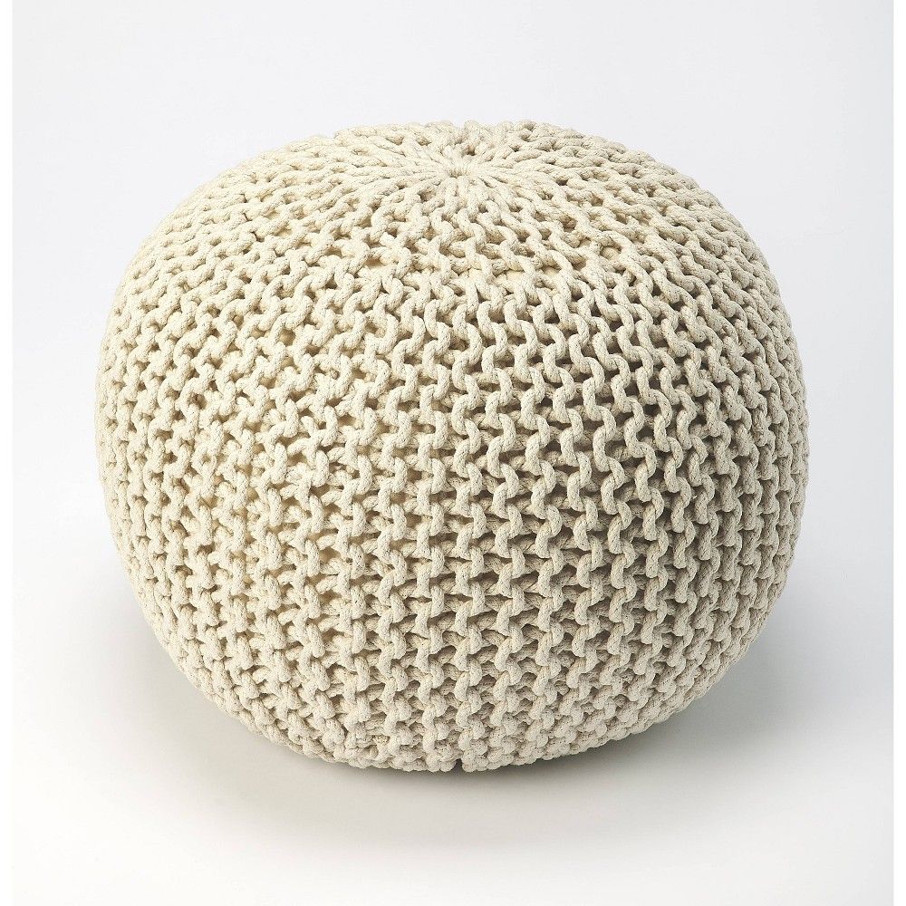 Pincushion Woven Pouf Off - White - Butler Specialty | Target