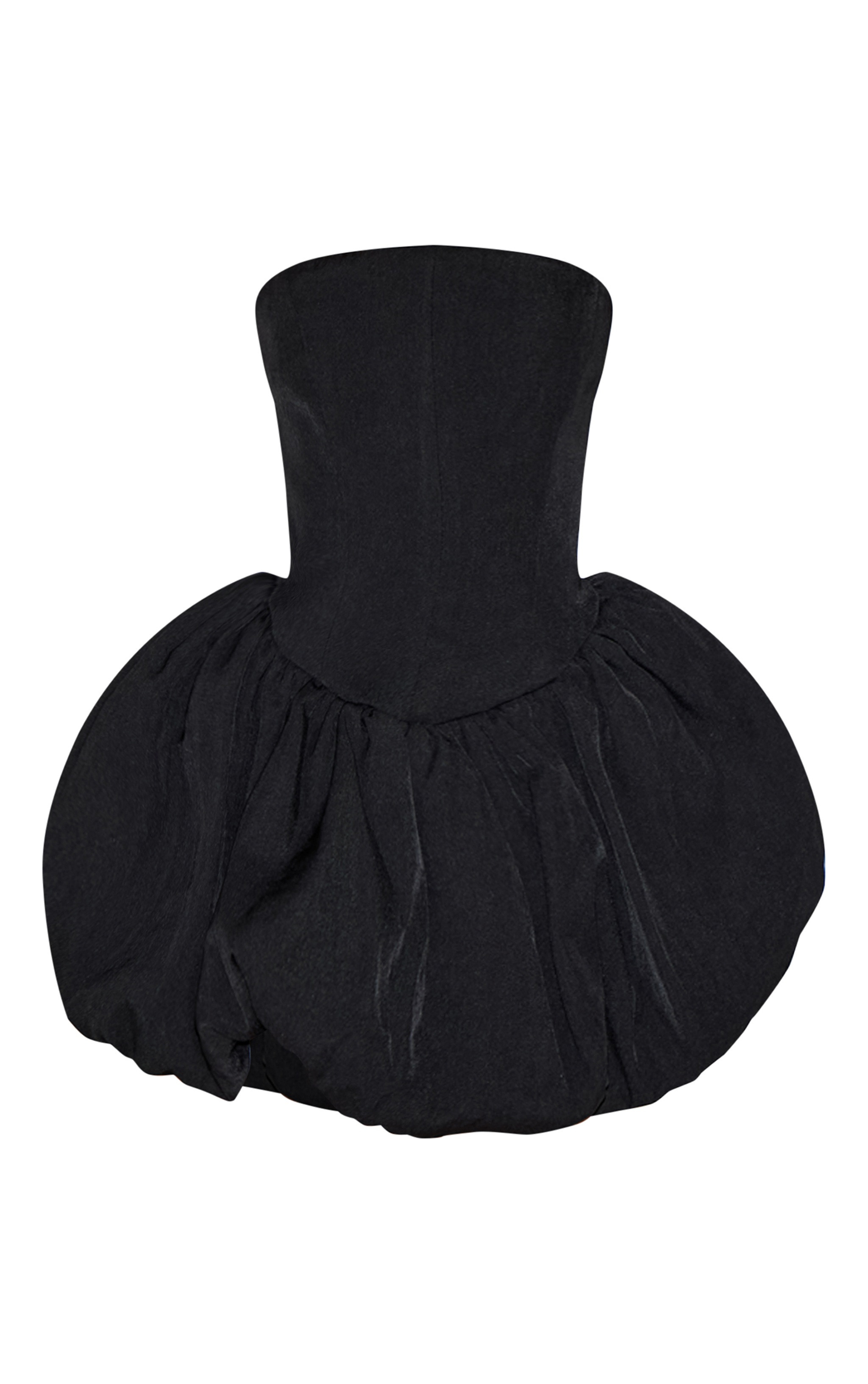 Premium Black Bandeau Puff Ball Dress | PrettyLittleThing US