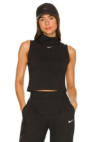 Nike NSW Collection Mock Neck Top in Black from Revolve.com | Revolve Clothing (Global)