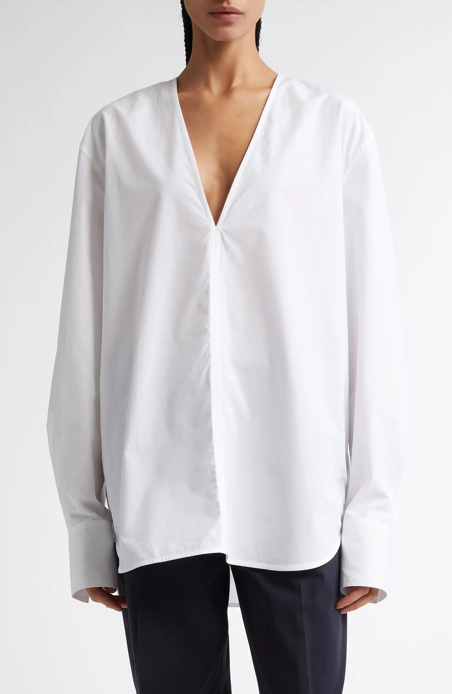 Deep V-Neck Organic Cotton Tunic Top | Nordstrom