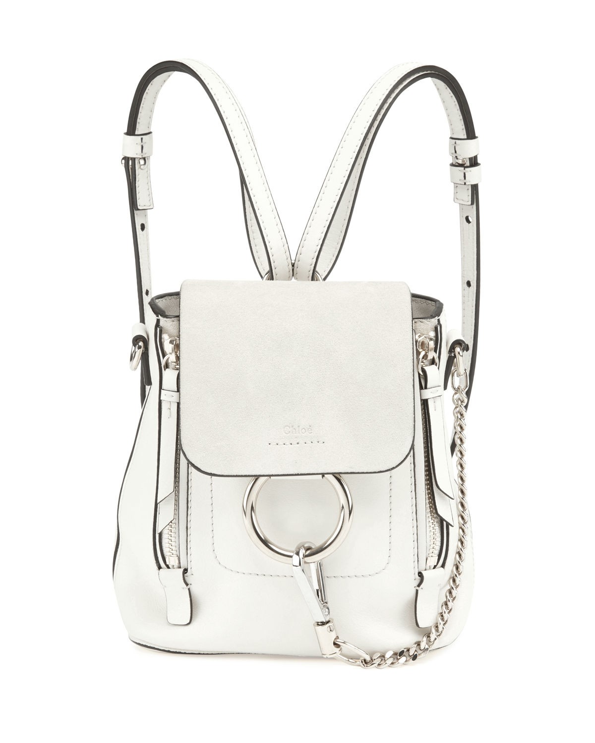 Faye Mini Leather/Suede Backpack | Neiman Marcus