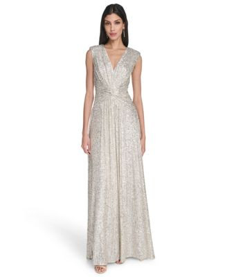 Women's Sequined V-Neck Dress | Macy's