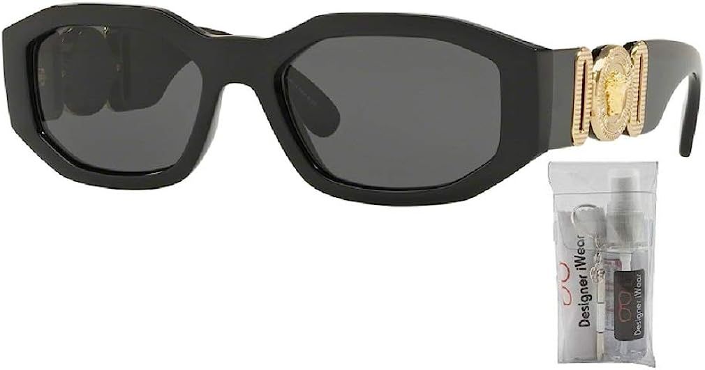 Versace VE4361 Irregular Sunglasses for Men + BUNDLE with Designer iWear Complimentary Eyewear Ki... | Amazon (US)