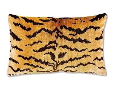 Scalamandre Tiger Pillow Cover, 14" X 22", Gold | Williams-Sonoma