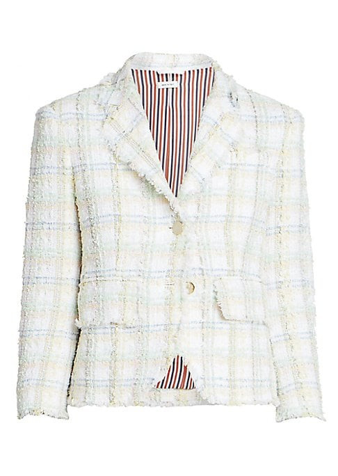 Thom Browne Women's Unconstructed Tweed Blazer - Seasonal Mix - Size 38 (2) | Saks Fifth Avenue
