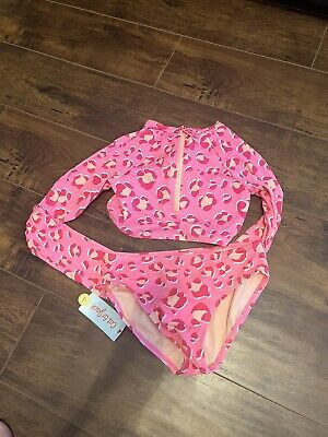 Cat & Jack Girls Size L(10-12) Leopard Print 2 piece bathing suit. B90 | eBay US