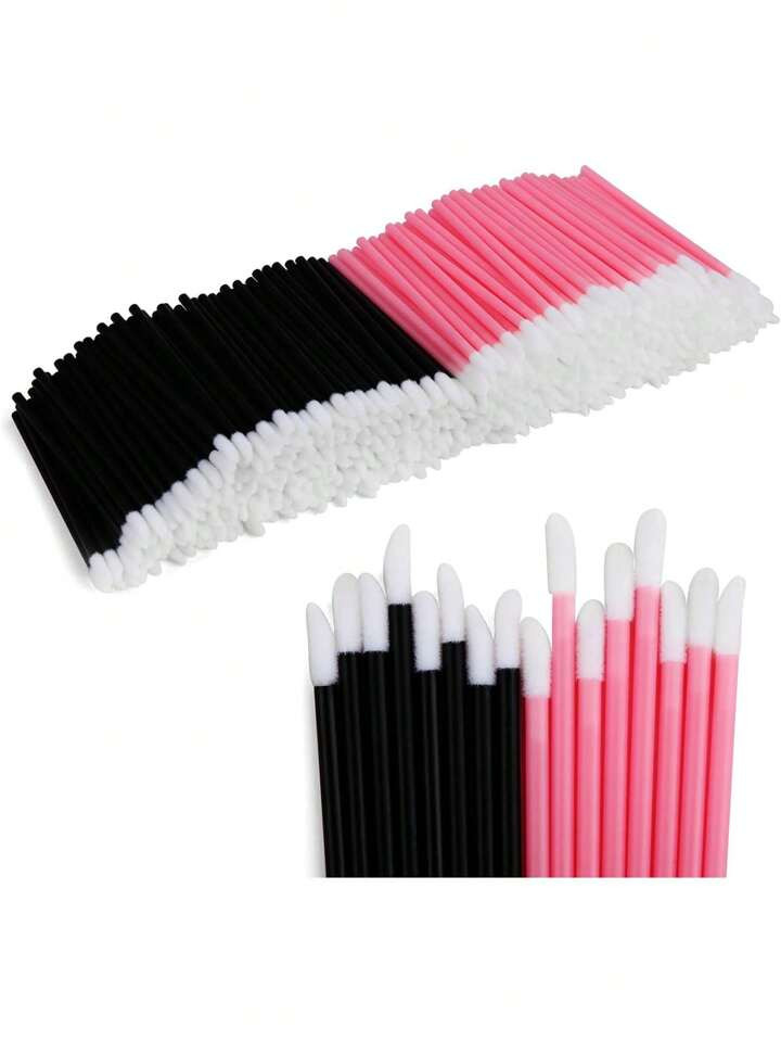 500PCS Disposable Lip Brush For Lipstick: Black Pink Disposable Lip Wands - Disposable Makeup Bru... | SHEIN