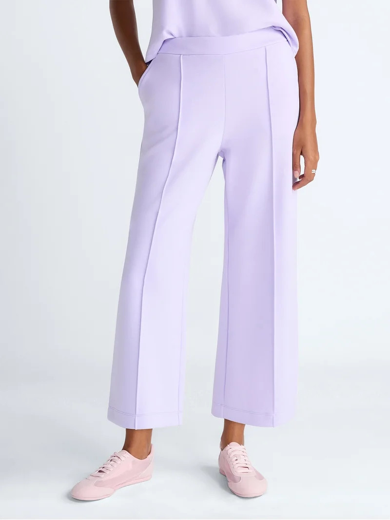 Scoop Women's and Women's Plus Scubaknit Cropped Seamed Pants, 24'' Inseam, Sizes XS-4X | Walmart (US)