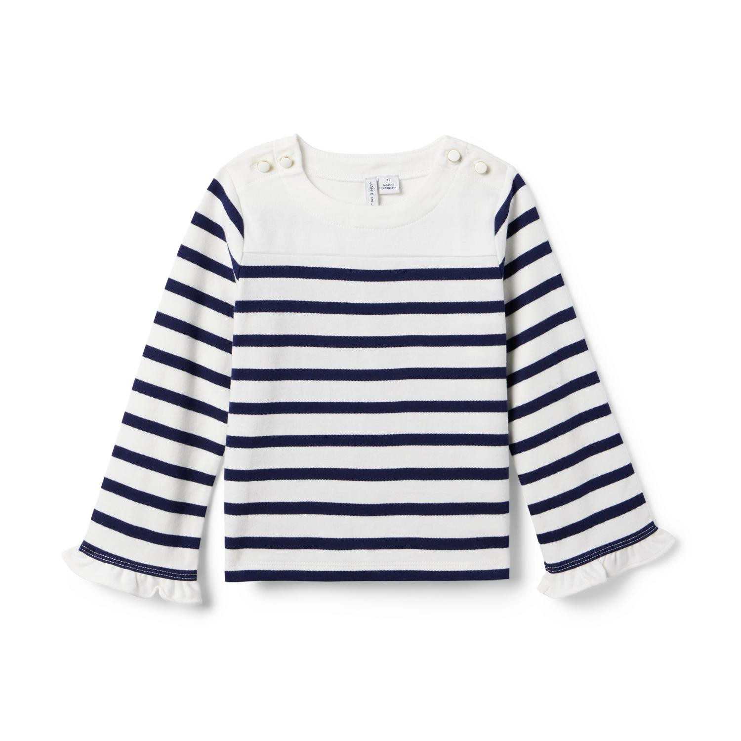 Stripe Ruffle Cuff Top | Janie and Jack