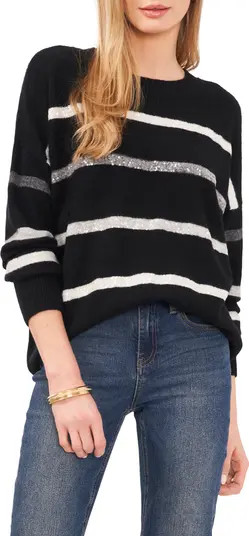 Sequin Stripe Sweater | Nordstrom