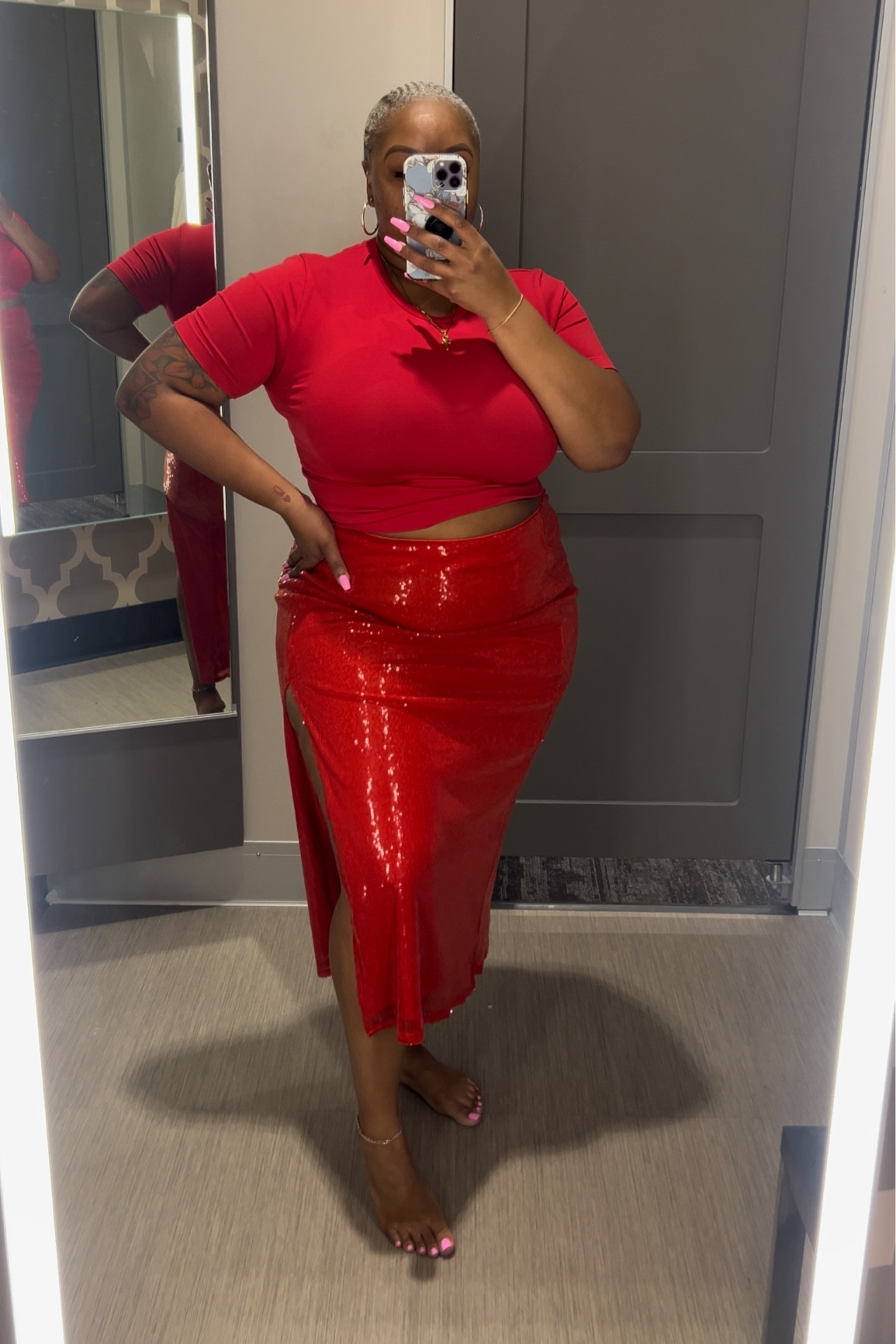 Target | plus size | holiday party season | red skirt | size xxl | red | midi | sequin 

#LTKplussize #LTKstyletip #LTKCyberWeek