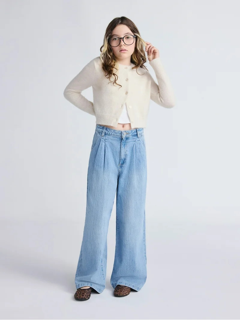 Weekend Academy Girls Long Sleeve Knit Cardigan, Sizes 4-18 | Walmart (US)