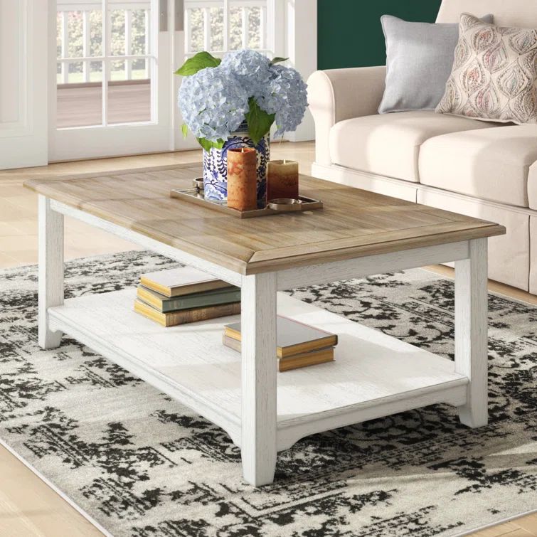 Chu Solid Wood Coffee Table with Storage | Wayfair North America