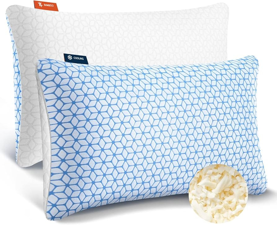 Love Attitude Shredded Memory Foam Pillows King Size Set of 2, Cooling Pillow Firm and Soft Adjus... | Amazon (US)