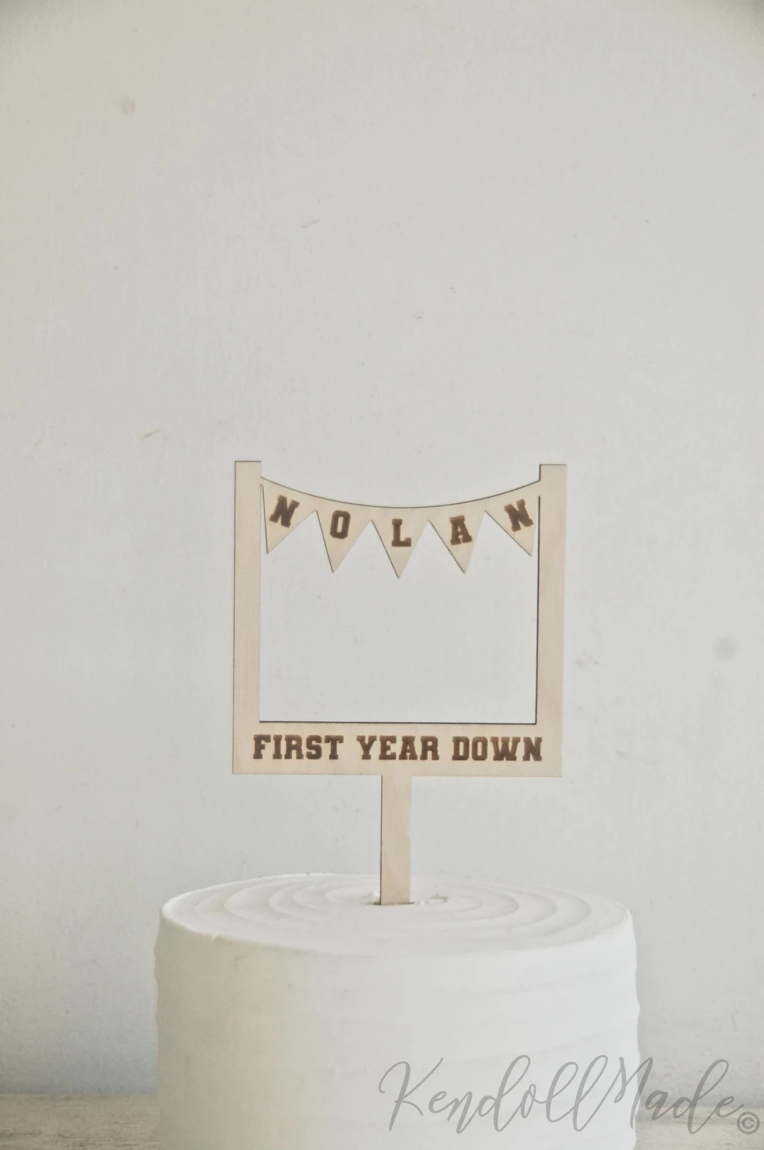 First Year Down Cake Topper, 1 Year Down, Football Cake Topper, 1st Year Birthday Centerpiece, Fo... | Etsy (US)
