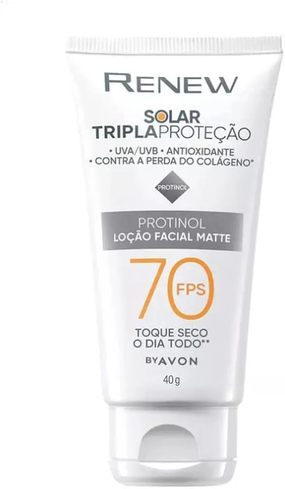Protetor Solar Facial Avon Renew Fps70 Toque Seco 40g Matte com Protinol | Amazon (BR)