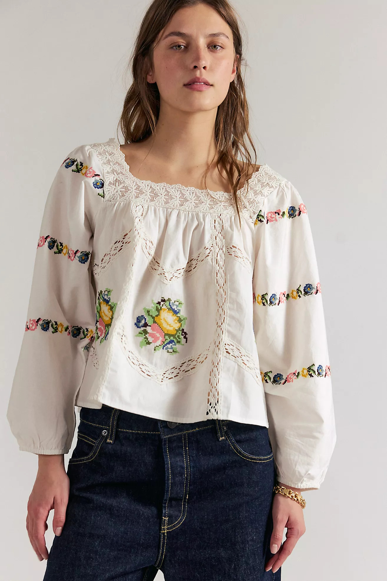 Homebound Embroidered Blouse | Free People (Global - UK&FR Excluded)