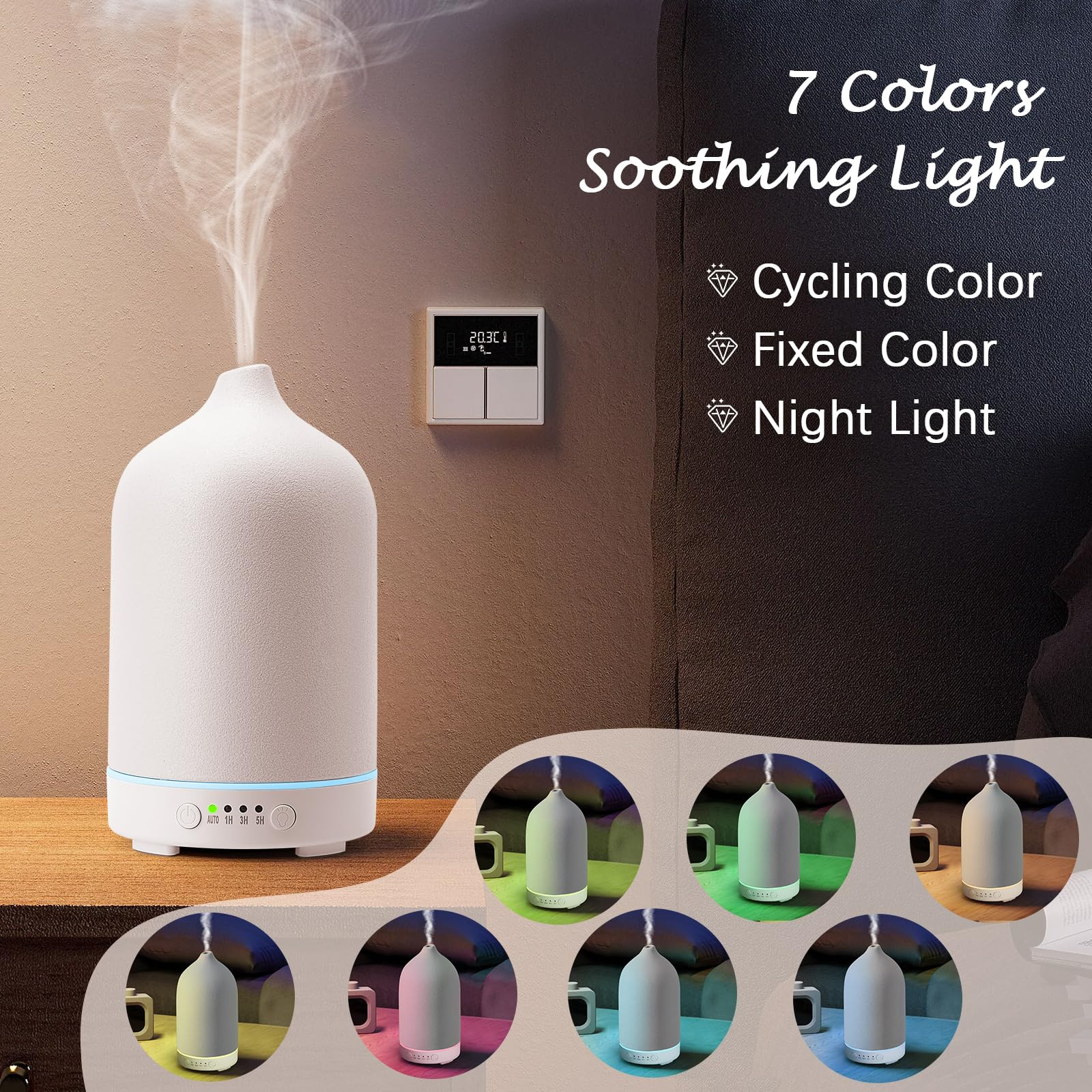 Diffuserlove Ceramic Diffuser 250ML Essential Oil Diffusers Aromatherapy Essential Oil Diffuser f... | Amazon (US)