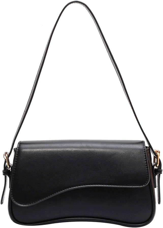 Shoulder Bag for Women Y2K Trendy Purse Vegan Leather Hobo Handbags Clutch Saddle Bag with 2 Remo... | Amazon (US)
