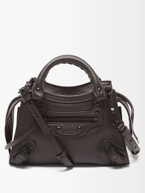 Balenciaga - Neo Classic City Mini Grained-leather Bag - Womens - Black | Matches (US)