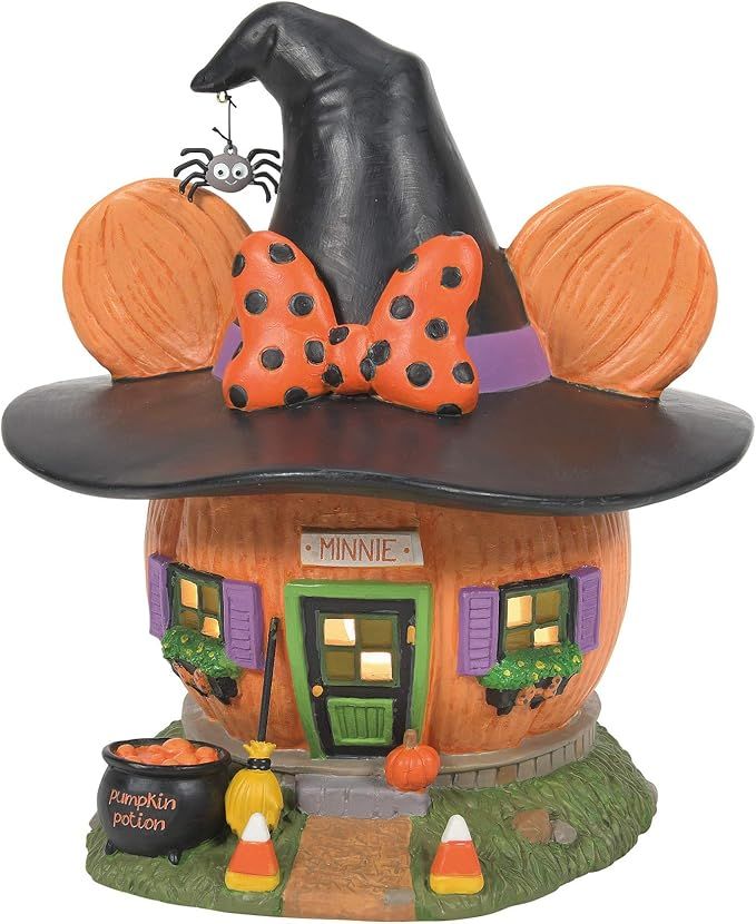 Department 56 Disney Village Halloween Minnie Mouse Pumpkintown House Lit Building, 7.76 Inch, Mu... | Amazon (US)