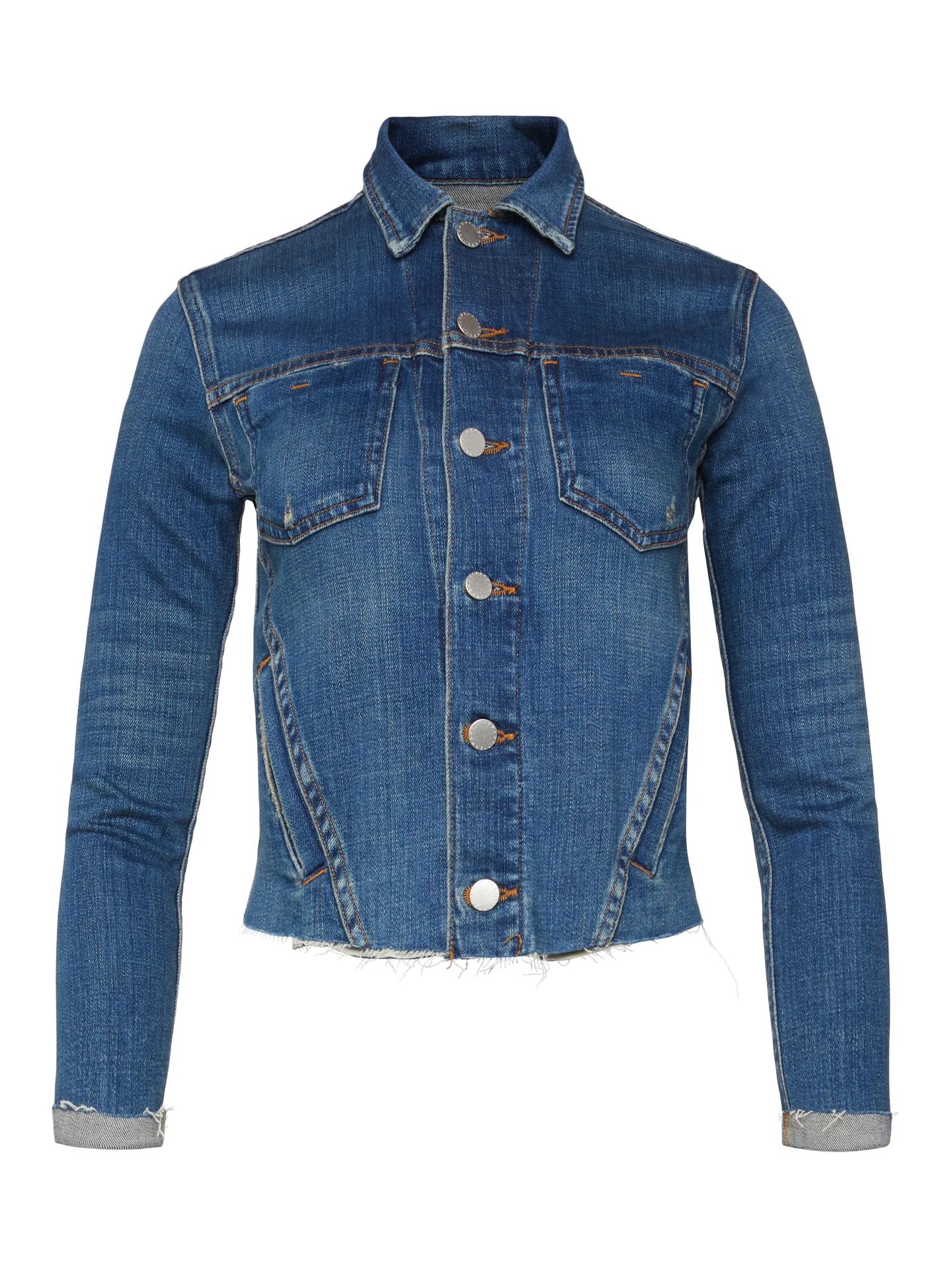 L'AGENCE Janelle 3/4 Sleeve Denim Jacket In Authentique | L'Agence