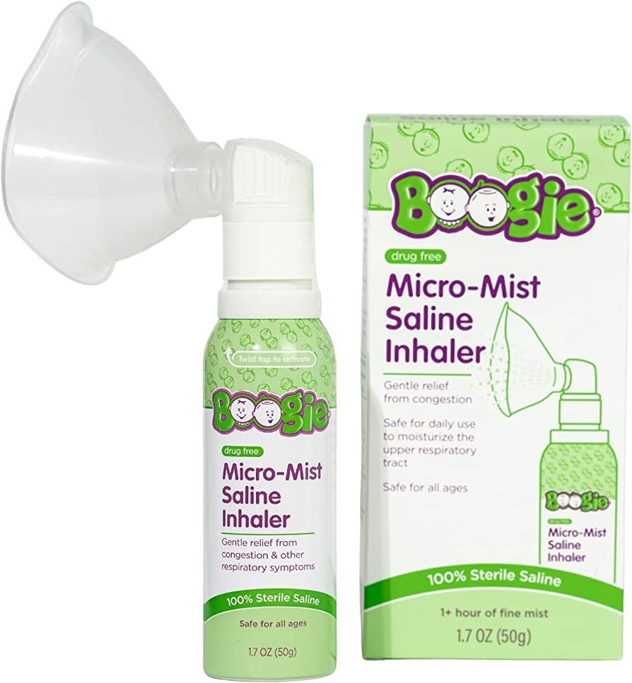 Boogie Micro-Mist Saline Inhaler, Baby Nose Congestion Relief, Nasal Spray for Kids, Pediatrician... | Amazon (US)