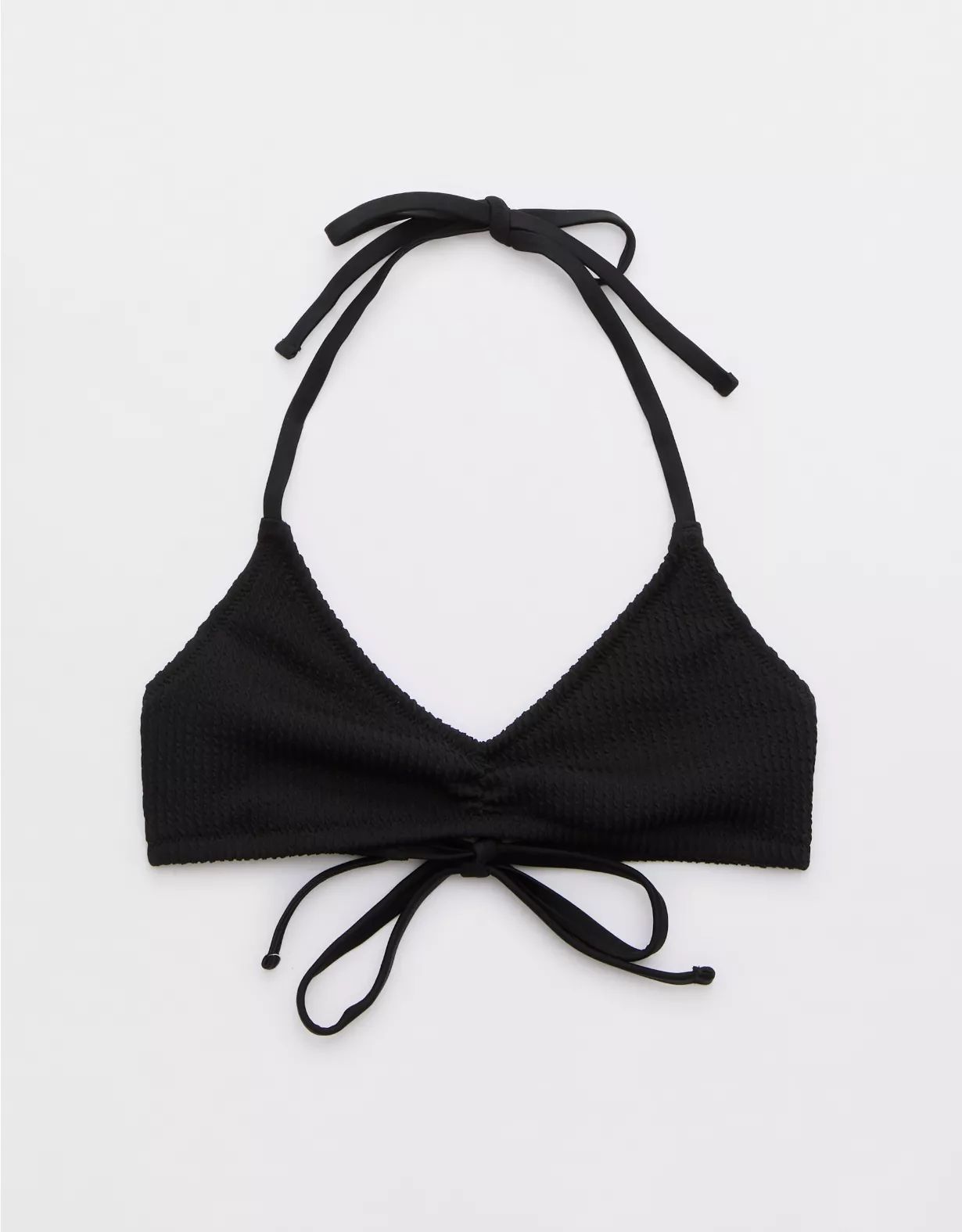 Aerie Crinkle Halter Voop Bikini Top | Aerie