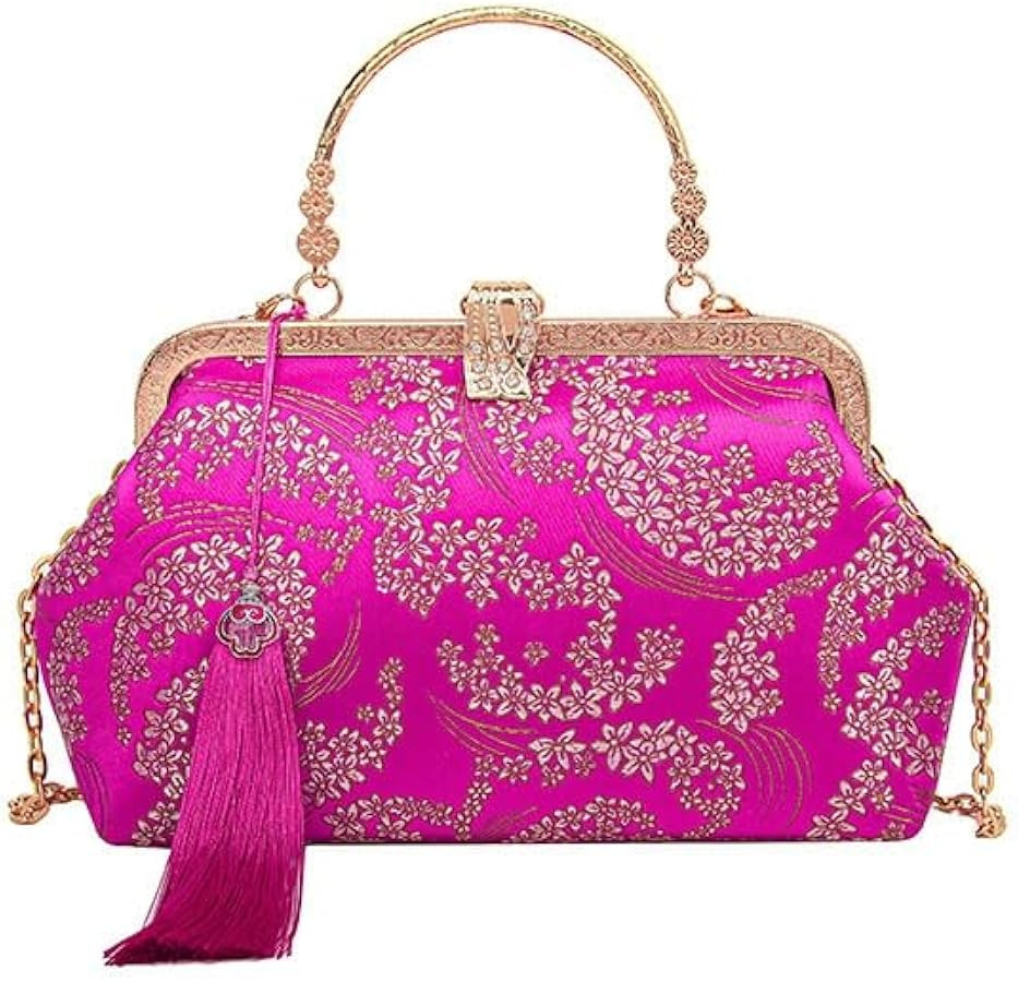 Bag Women's Tassel Shell Bag Chinese Embroidered Handbag Popular Chain Crossbody Shoulder Bag | Amazon (US)