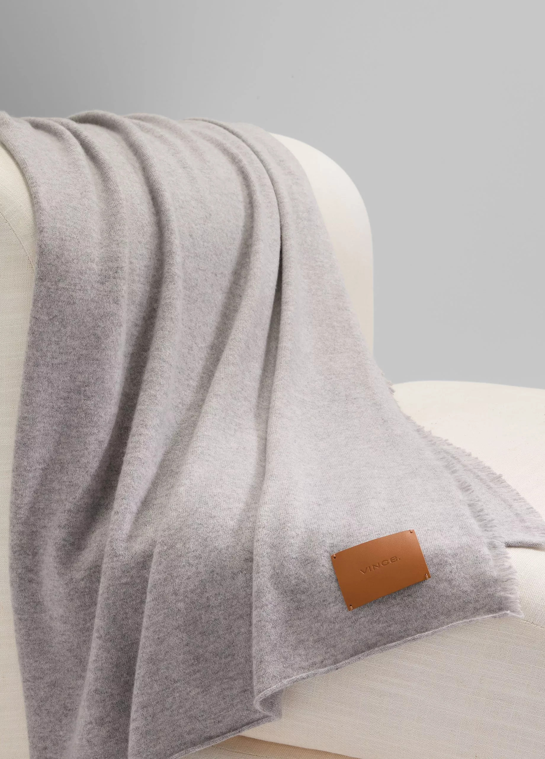 Cashmere Reverse Jersey Throw | Vince LLC