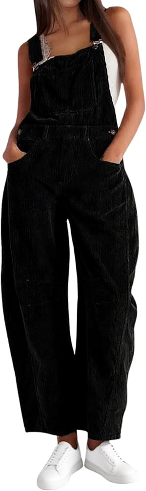 AMEBELLE Corduroy Overalls for Women Barrel Wide Leg Bib Corduroy Pants Women Adjustable Romper J... | Amazon (US)