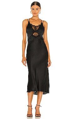 Weekend Stories Lace Midi Slip dress in Black from Revolve.com | Revolve Clothing (Global)