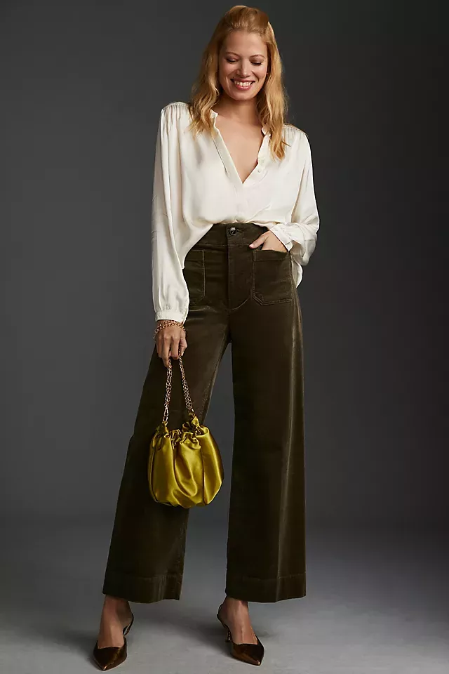 Maeve Colette Cropped Wide-Leg Jeans