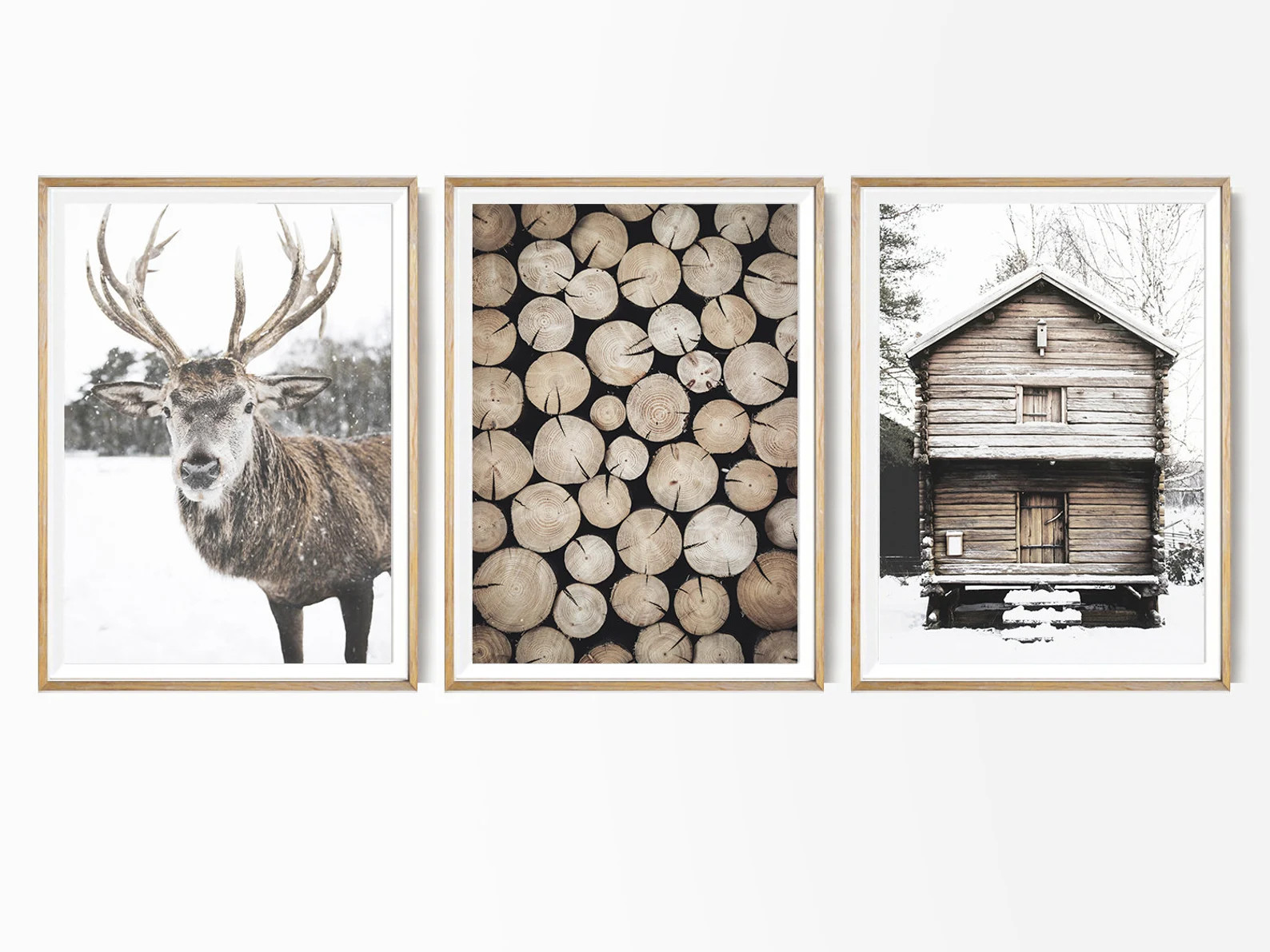 Holiday Decor Winter Set of 3 Poster Nordic Christmas Winter | Etsy | Etsy (US)