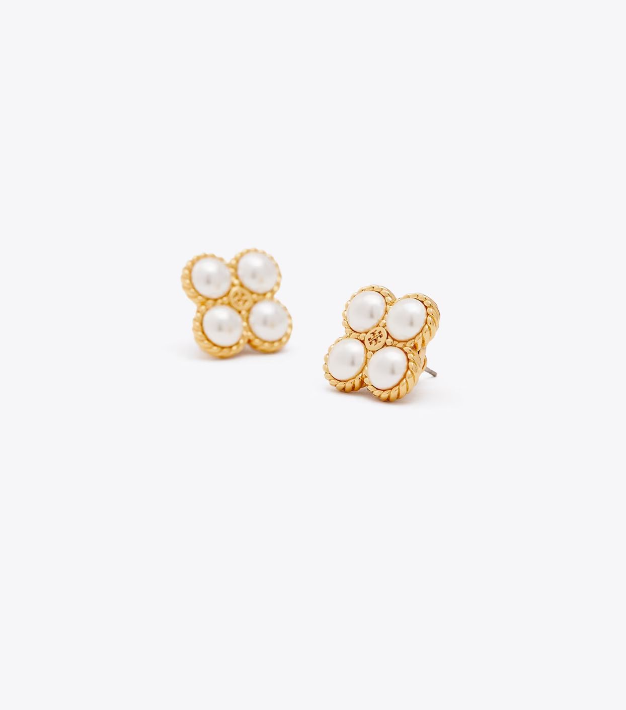 Tory Burch Rope Clover Pearl Stud Earring: Women's Accessories | Tory Burch (US)