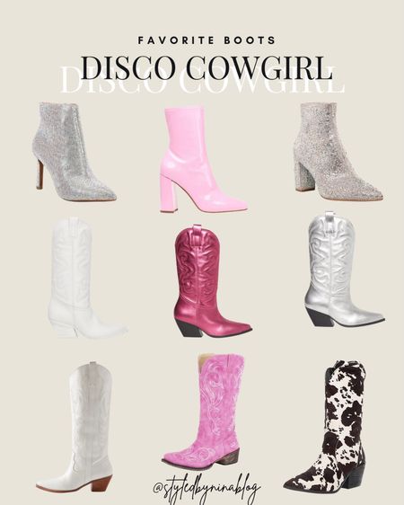 disco cowgirl - space cowboy - nashville bachelorette outfits - nashville outfits - austin outfits - rodeo outfits - cowboy boots - pink cowboy boots - pink boots - silver boots - white cowboy boots - bachelorette outfits for the bride - bridesmaid bachelorette party outfit - country concert outfits - sequins - cow print - steve madden - western style - western fashion - NFR outfits - Coachella outfits - lollapalooza - ACL outfit inspo - festival looks - festival must haves 


#LTKFestival #LTKparties #LTKshoecrush