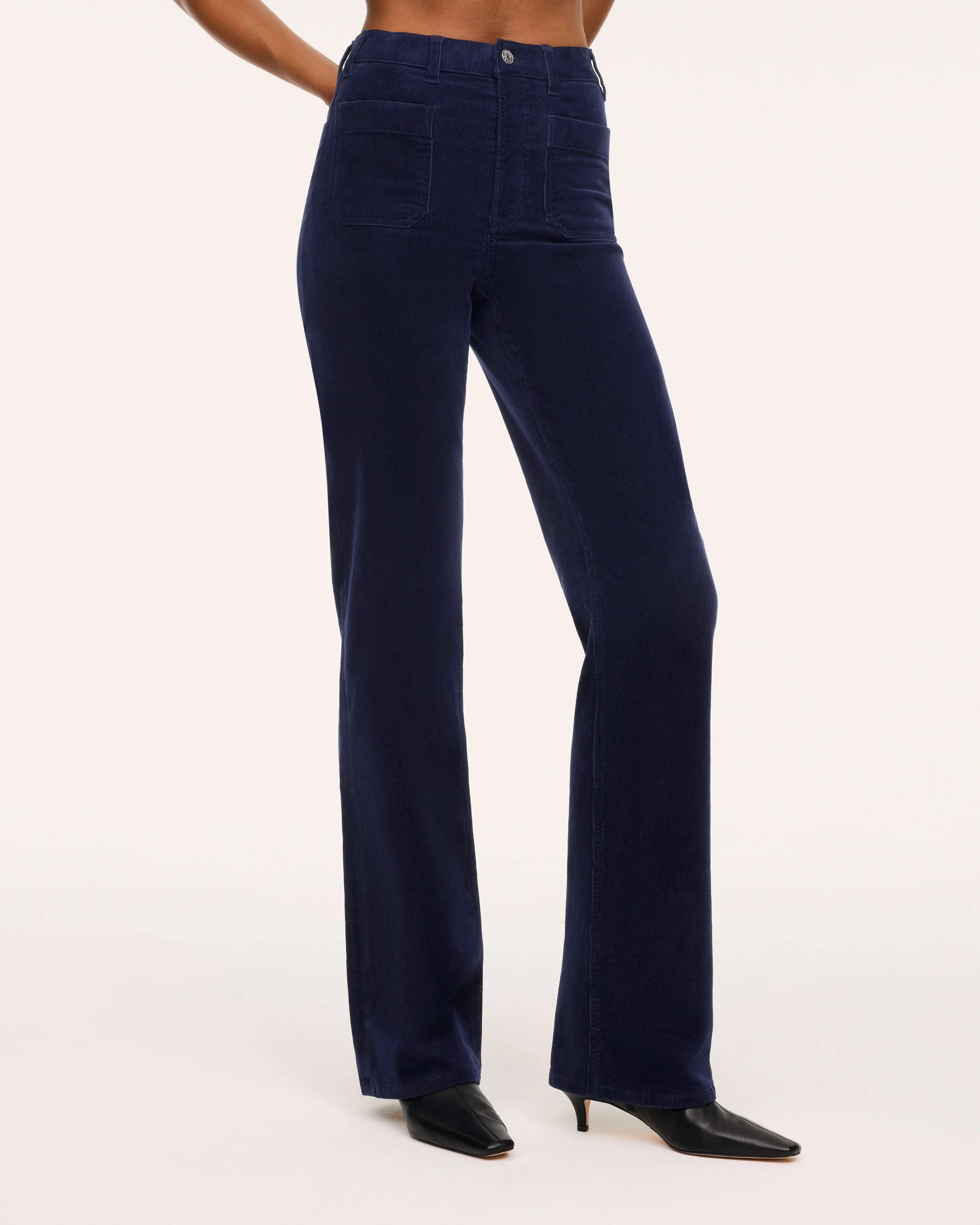 Corduroy Bootcut Jeans with Patch Pockets | Spanx