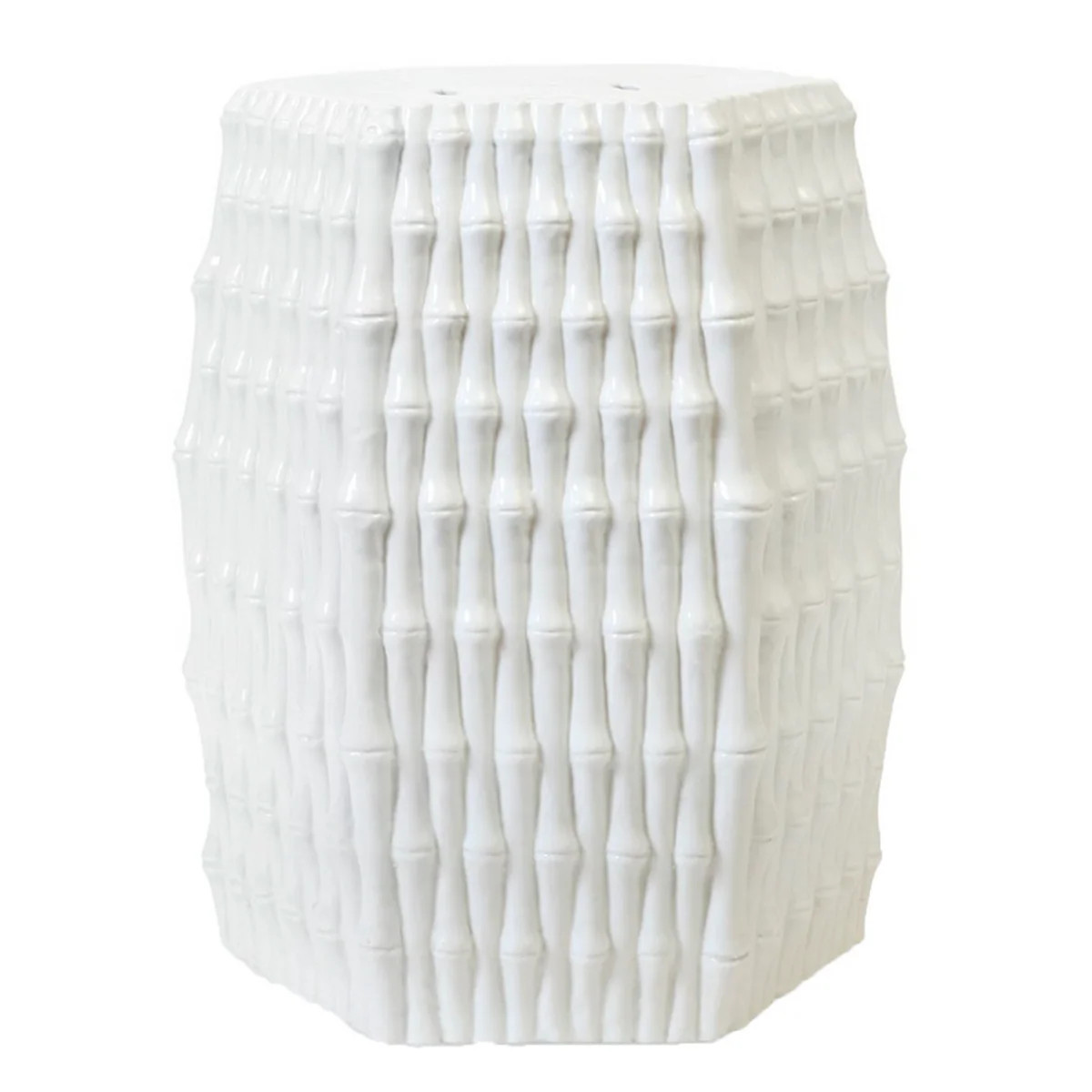 Burma White Garden Stool | The Well Appointed House, LLC