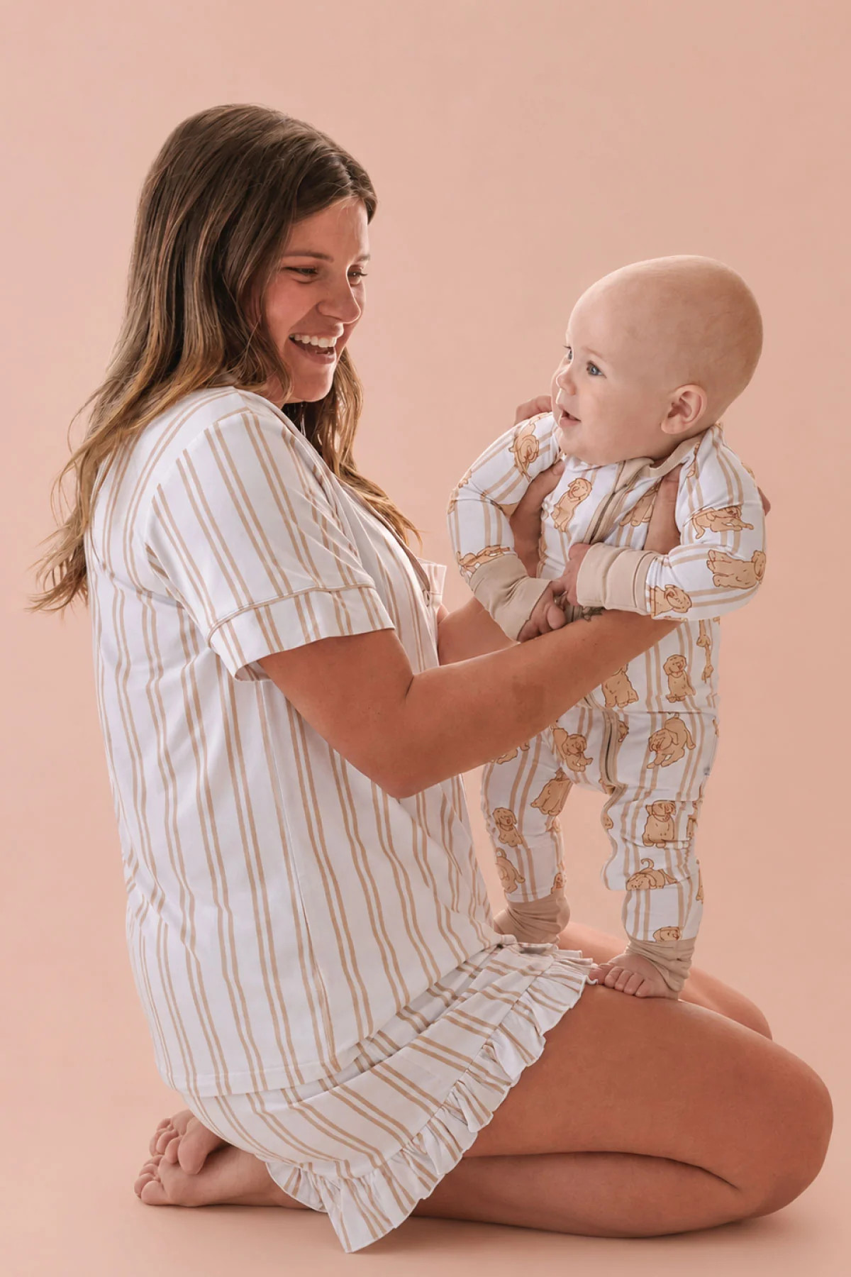 Women's Two-Piece Short Lounge Set | Stripe Life | Caden Lane