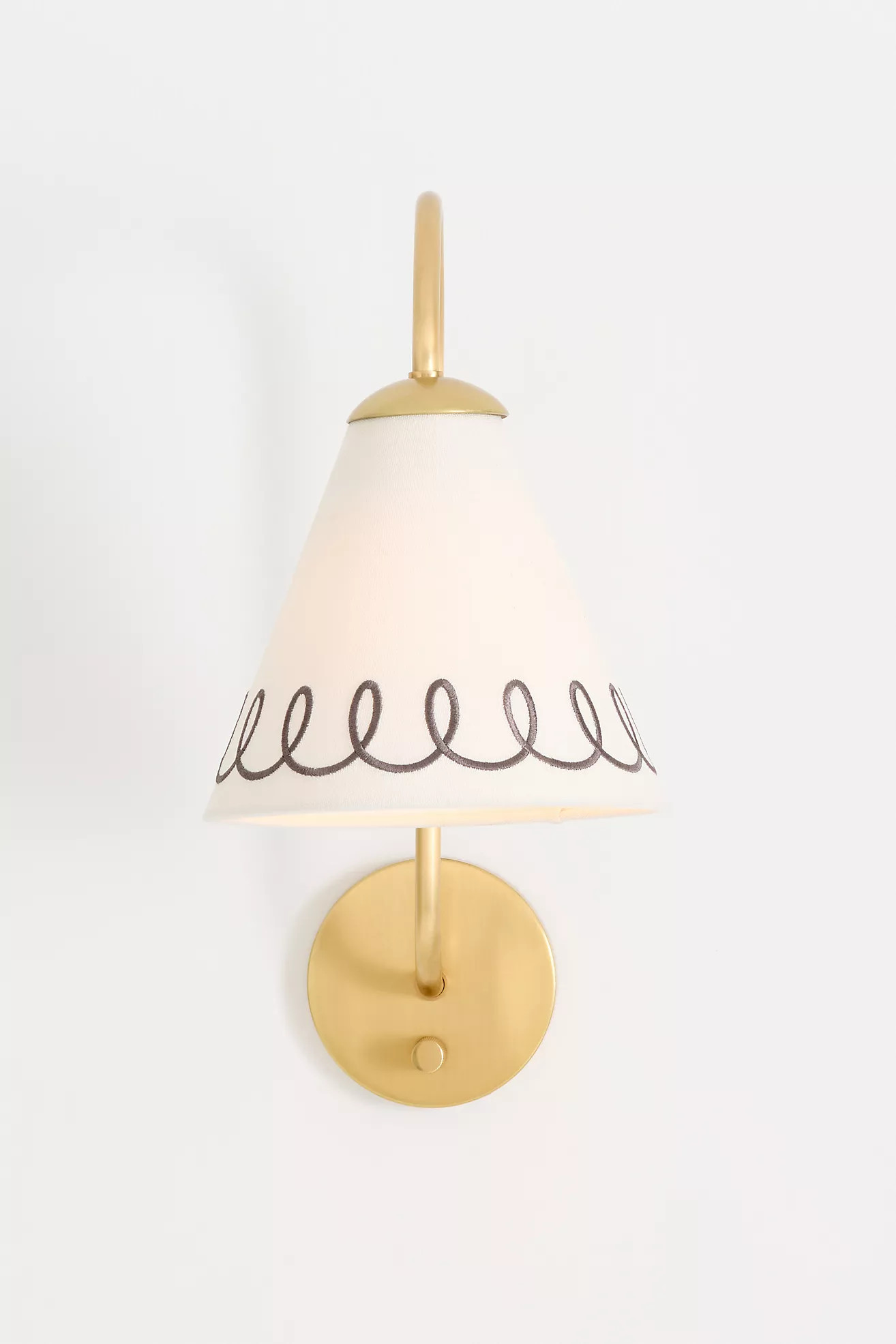 Maeve Embroidered Loop Shaded Sconce Wall Light | Anthropologie (US)
