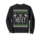 Wifey Hubby Matching Ugly Christmas Sweater Party Sweatshirt | Amazon (US)