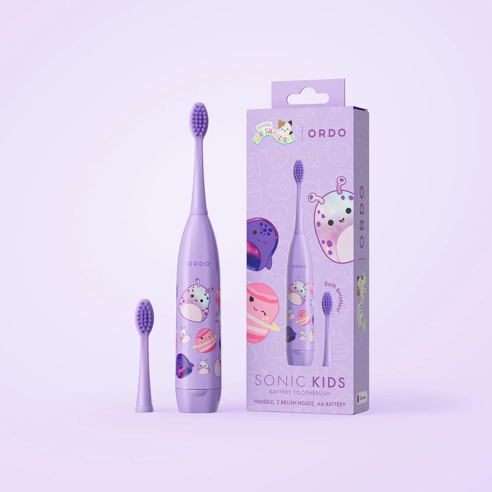 Ordo Kids Battery Sonic Toothbrush - Squishmallows Daxxon - Purple | Walmart (US)