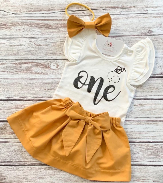 Bumble Bee First Birthday Outfit Girl Bee Birthday Party 1st | Etsy | Etsy (US)
