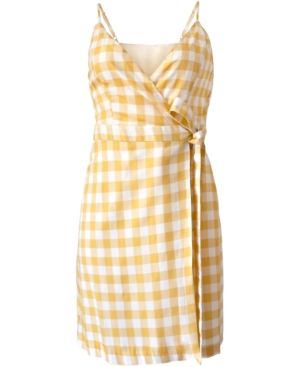 BCBGeneration Woven Gingham Tie Dress | Macys (US)