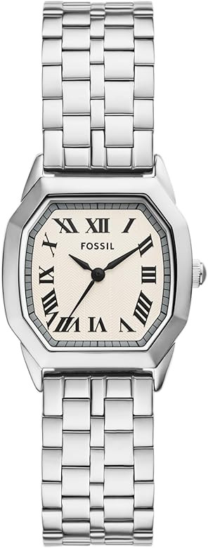 Fossil Women's Harlow Three-Hand Silver Stainless Steel Bracelet Watch (Model: ES5363) | Amazon (US)