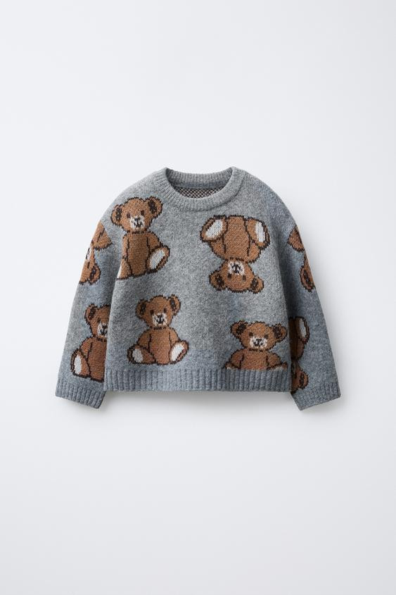 BEAR PRINT KNIT SWEATER | Zara US