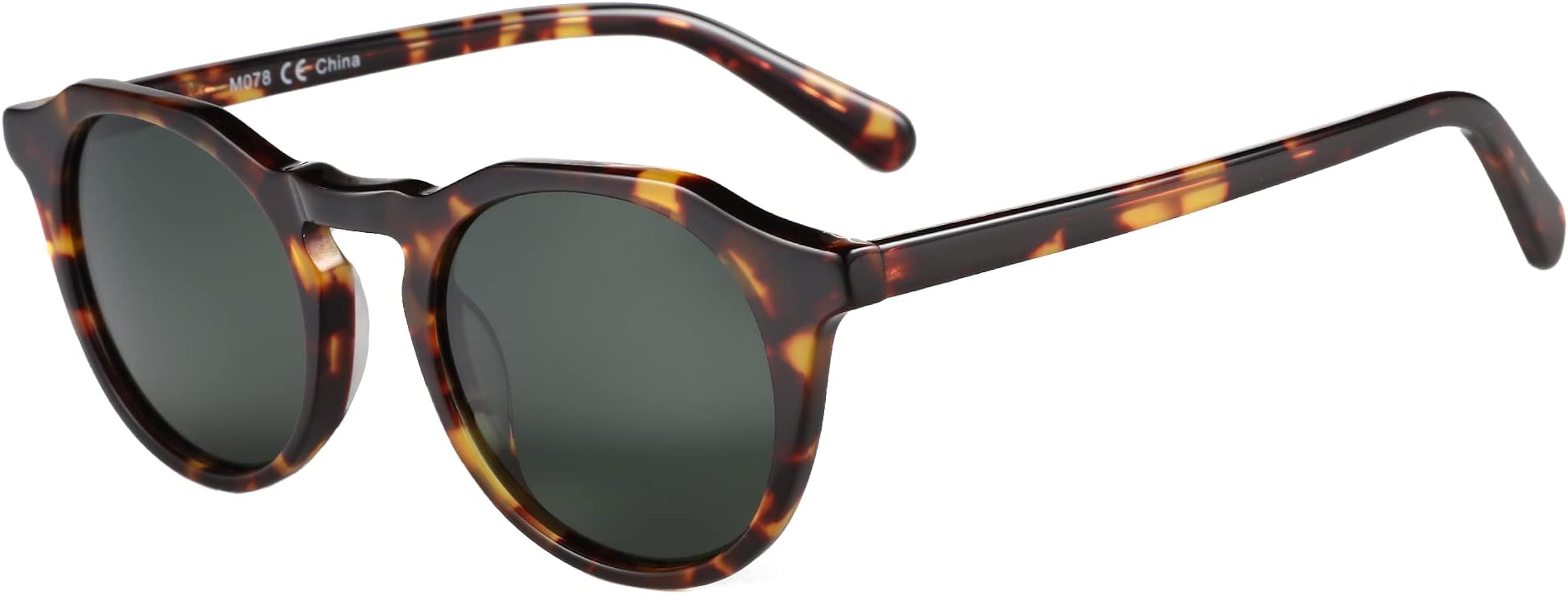 Vintage Round Polarized Sunglasses for Men Women UV400 Protection | Amazon (US)