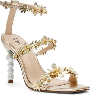 Betsey Johnson Lorra Sequin Ankle Strap Sandal (Women) | Nordstrom | Nordstrom