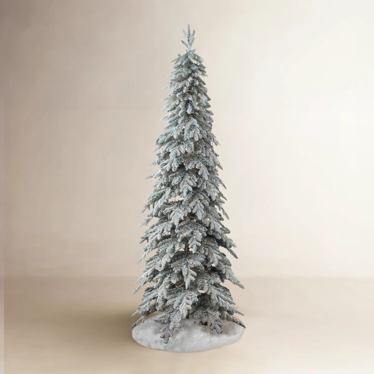 Hersi Flocked/Frosted Realistic Spruce Christmas Tree with LED Lights | Wayfair North America